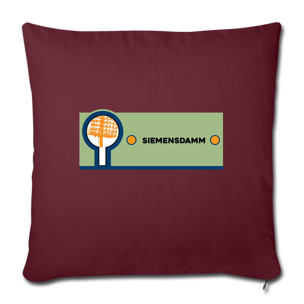 Siemensdamm - Sofakissen mit Füllung (45 x 45 cm) - burgundy