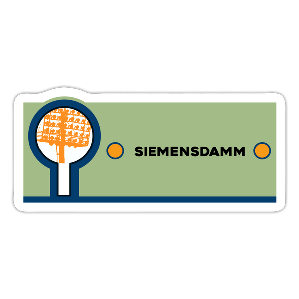 Siemensdamm - Aufkleber - white matte
