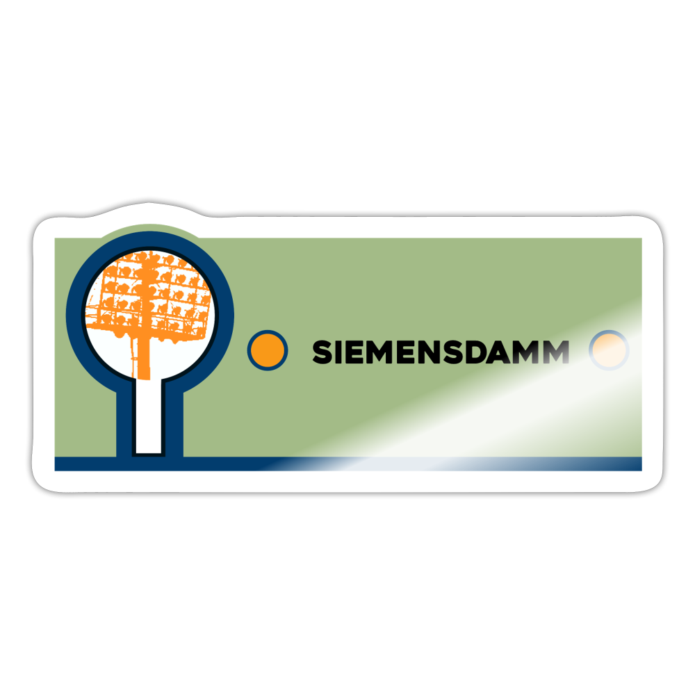 Siemensdamm - Aufkleber - white glossy