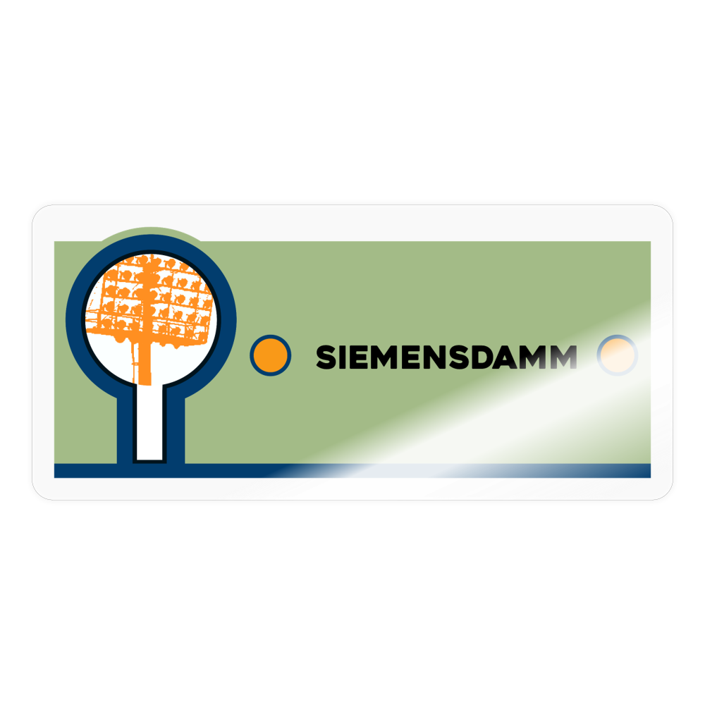 Siemensdamm - Aufkleber - transparent glossy