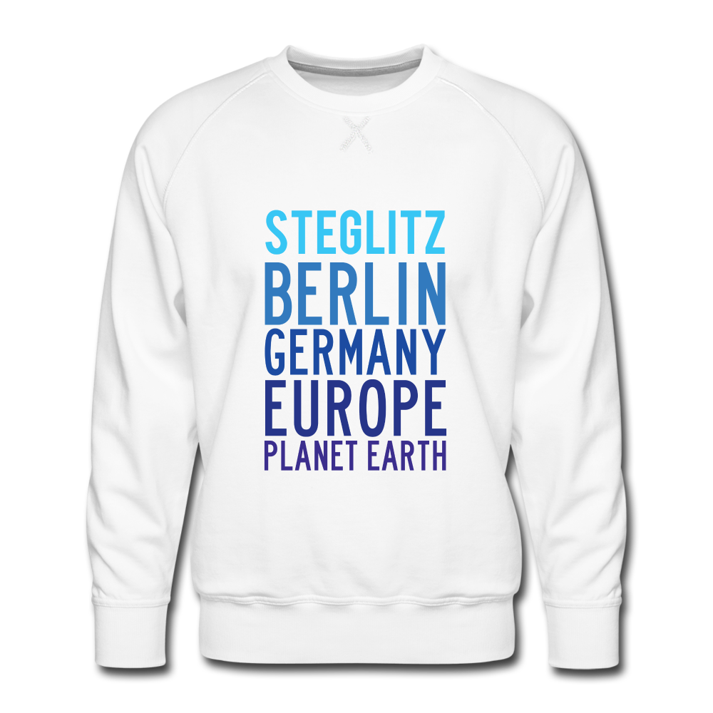 Steglitz Planet Earth - Männer Premium Sweatshirt - white