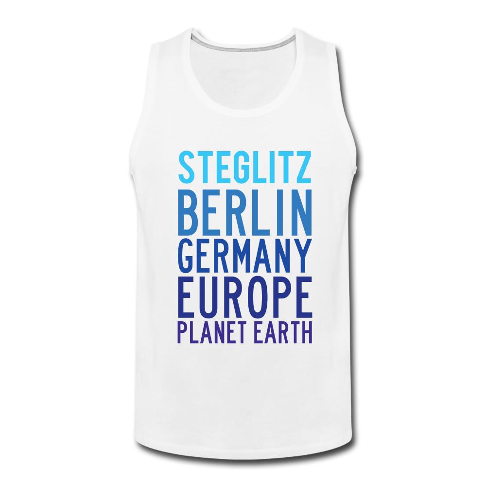 Steglitz Planet Earth - Männer Premium Tank Top - white
