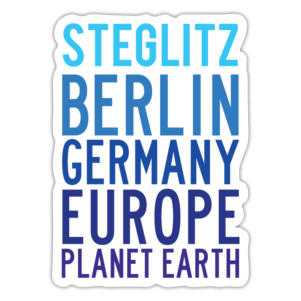 Steglitz Planet Earth - Aufkleber - white matte