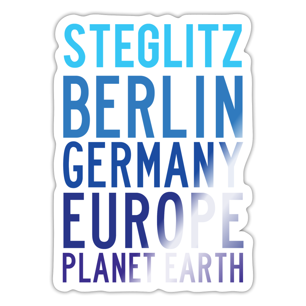 Steglitz Planet Earth - Aufkleber - white glossy