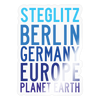 Steglitz Planet Earth - Aufkleber - transparent glossy
