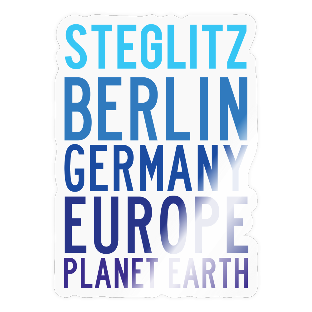 Steglitz Planet Earth - Aufkleber - transparent glossy
