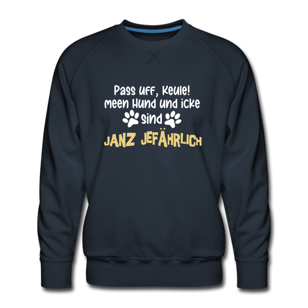 Janz Jefährlich - Männer Premium Sweatshirt - navy
