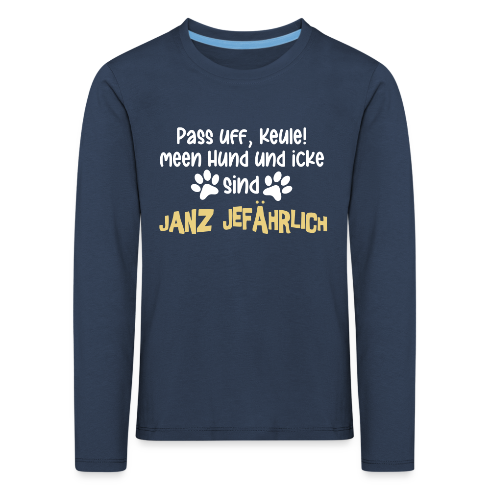 Janz Jefährlich - Kinder Langarmshirt - navy