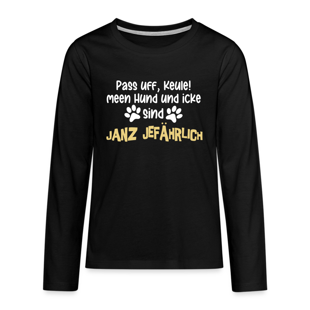 Janz Jefährlich - Teenager Langarmshirt - black