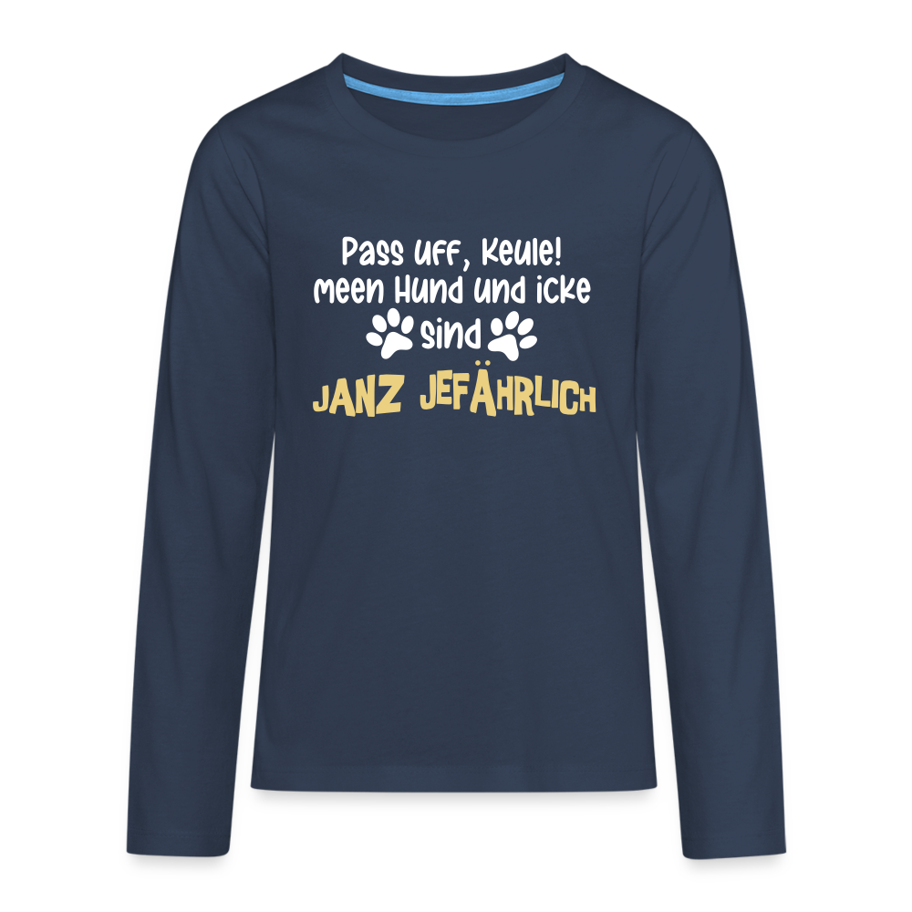 Janz Jefährlich - Teenager Langarmshirt - navy