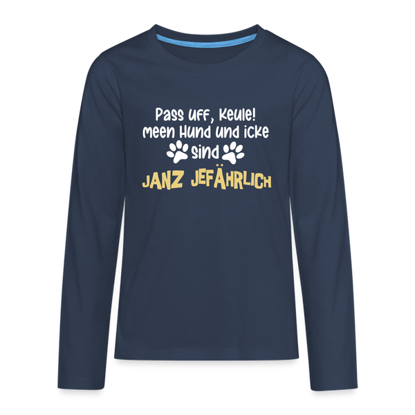 Janz Jefährlich - Teenager Langarmshirt - navy