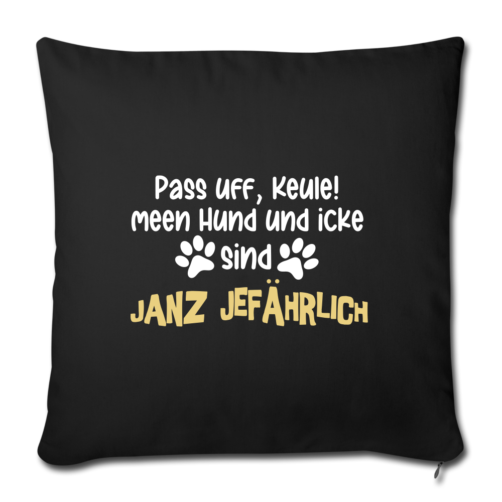 Janz Jefährlich - Sofakissen mit Füllung (45 x 45 cm) - black
