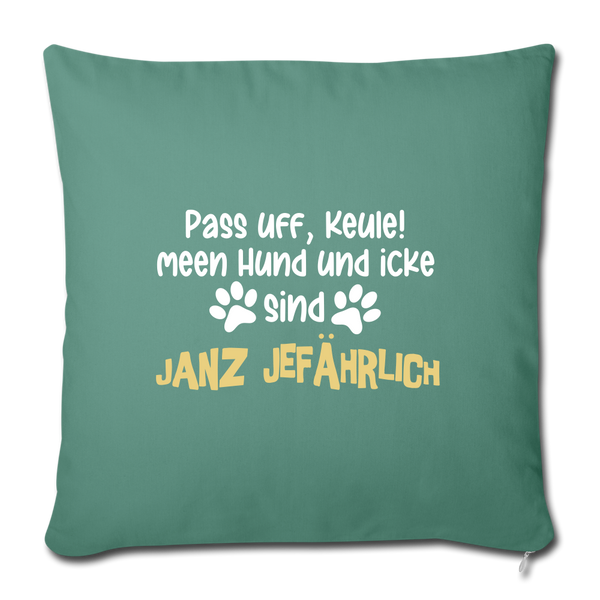 Janz Jefährlich - Sofakissen mit Füllung (45 x 45 cm) - cypress green