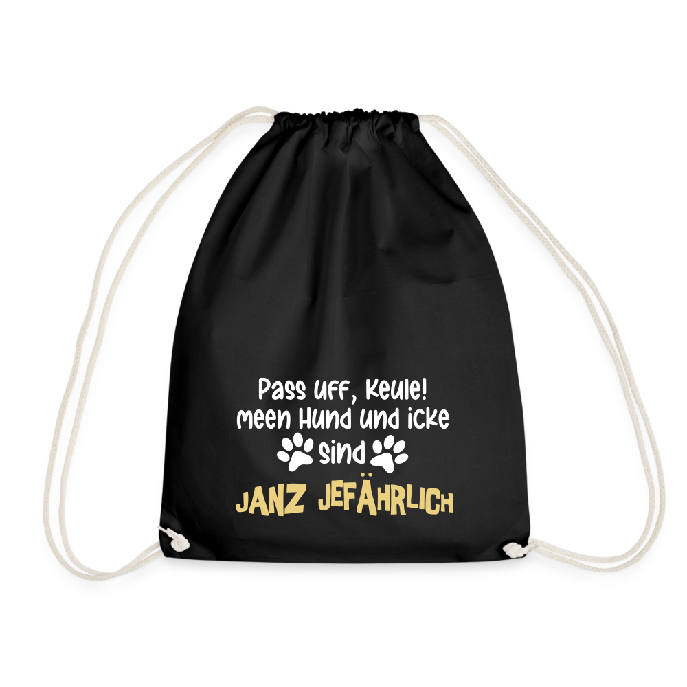 Janz Jefährlich - Turnbeutel - black
