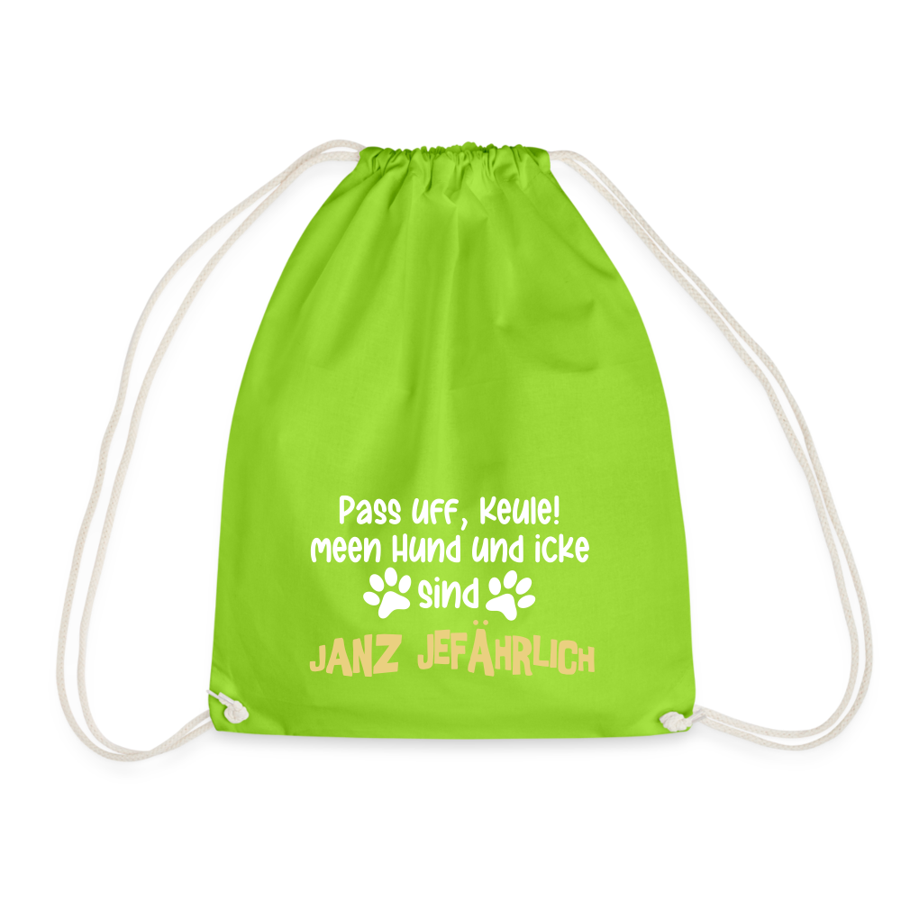 Janz Jefährlich - Turnbeutel - neon green