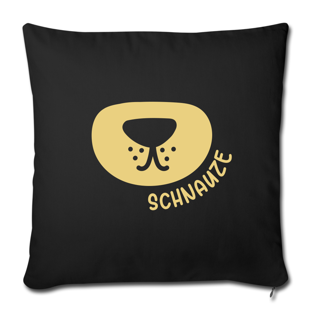 Schnauze - Sofakissen mit Füllung (45 x 45 cm) - black