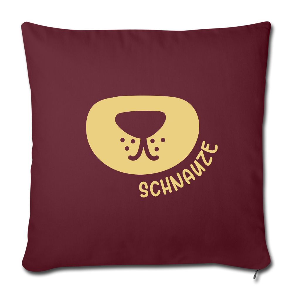 Schnauze - Sofakissen mit Füllung (45 x 45 cm) - burgundy