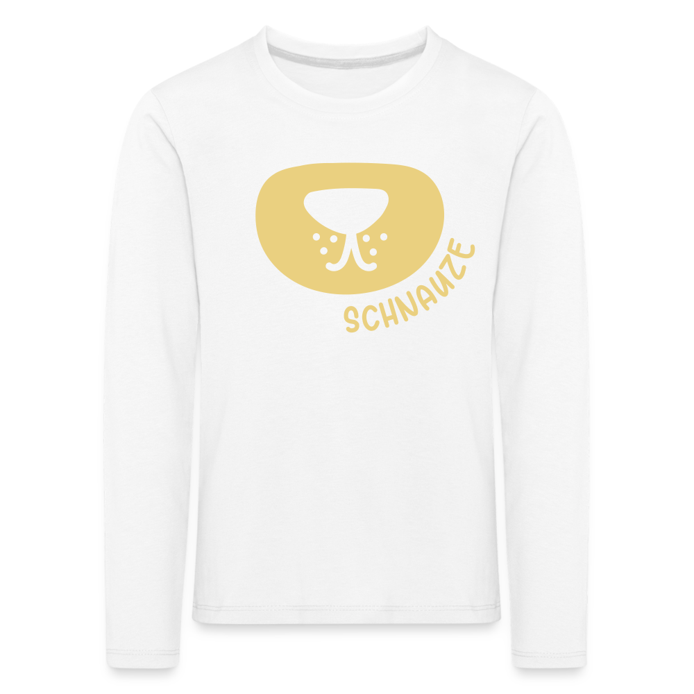 Schnauze - Kinder Langarmshirt - white