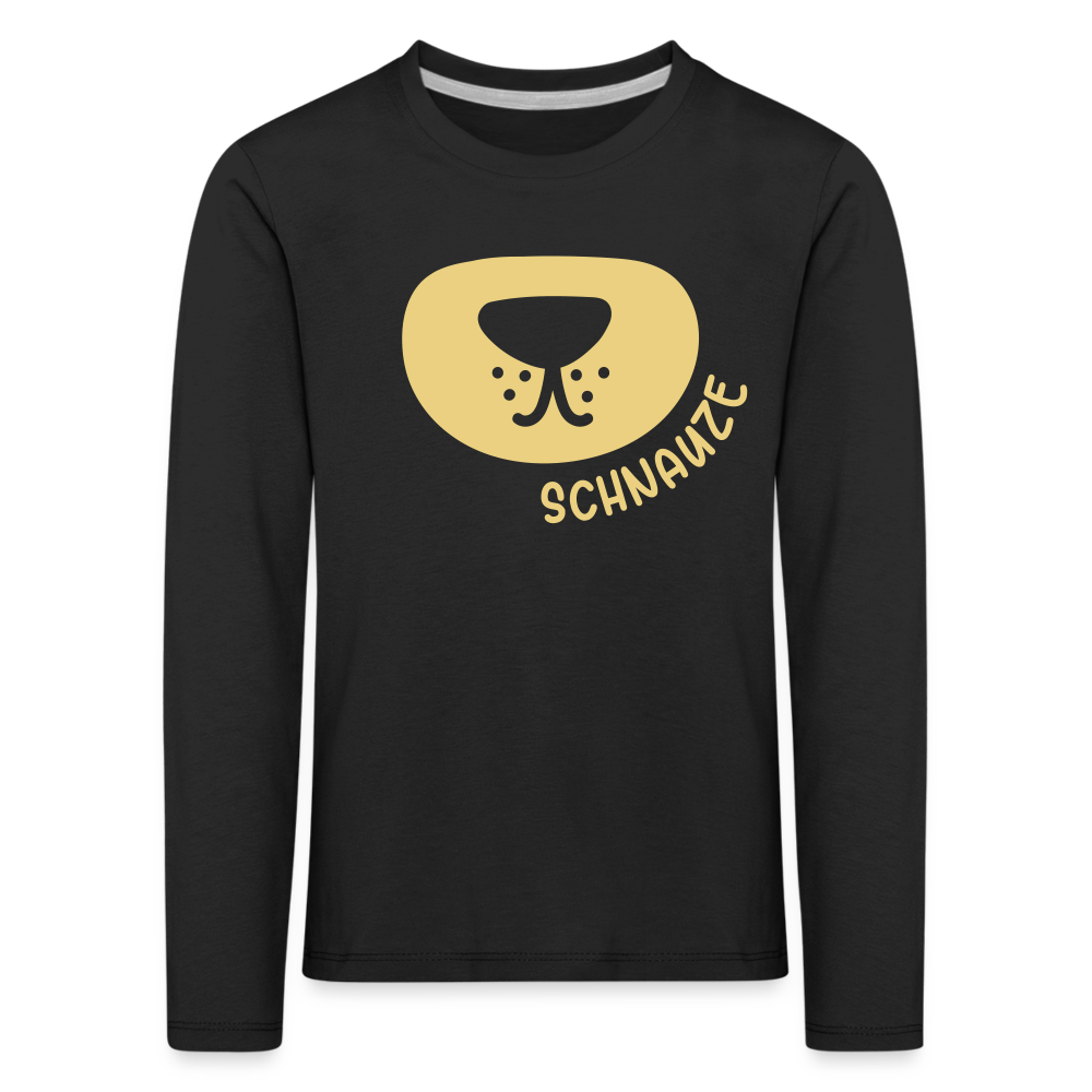 Schnauze - Kinder Langarmshirt - black
