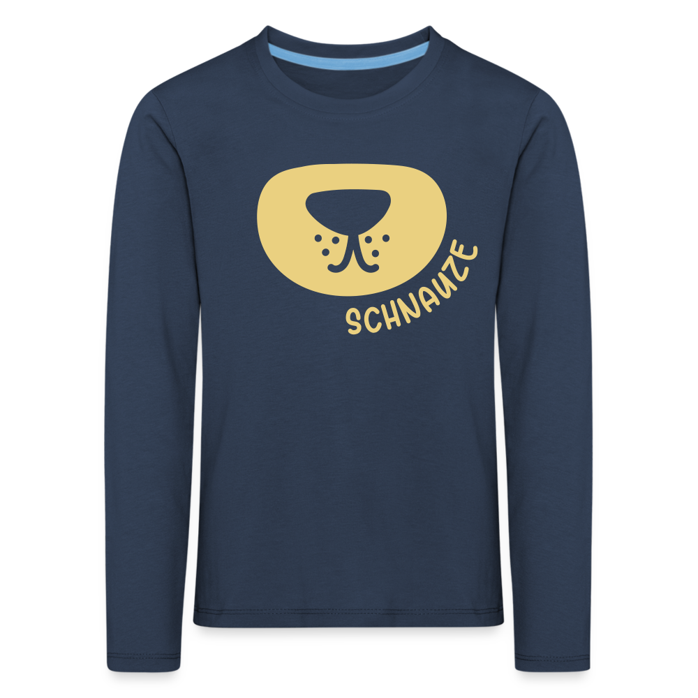 Schnauze - Kinder Langarmshirt - navy