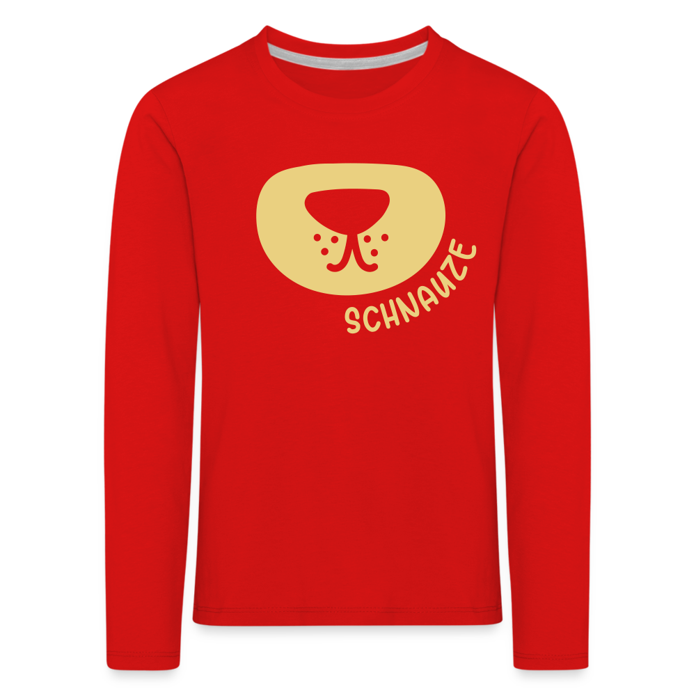 Schnauze - Kinder Langarmshirt - red
