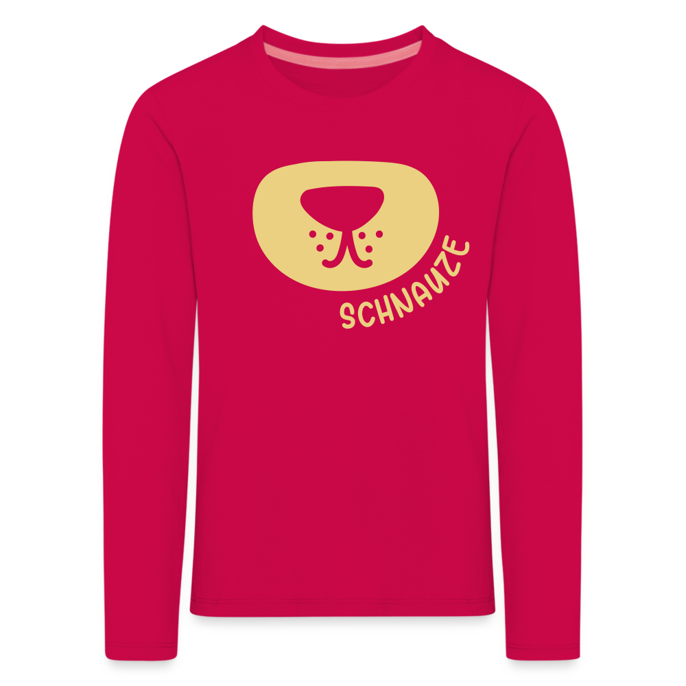 Schnauze - Kinder Langarmshirt - dark pink
