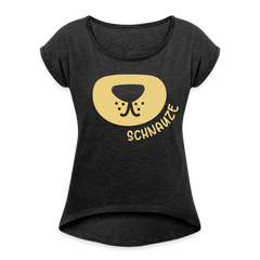 Schnauze - Frauen T-Shirt mit gerollten Ärmeln