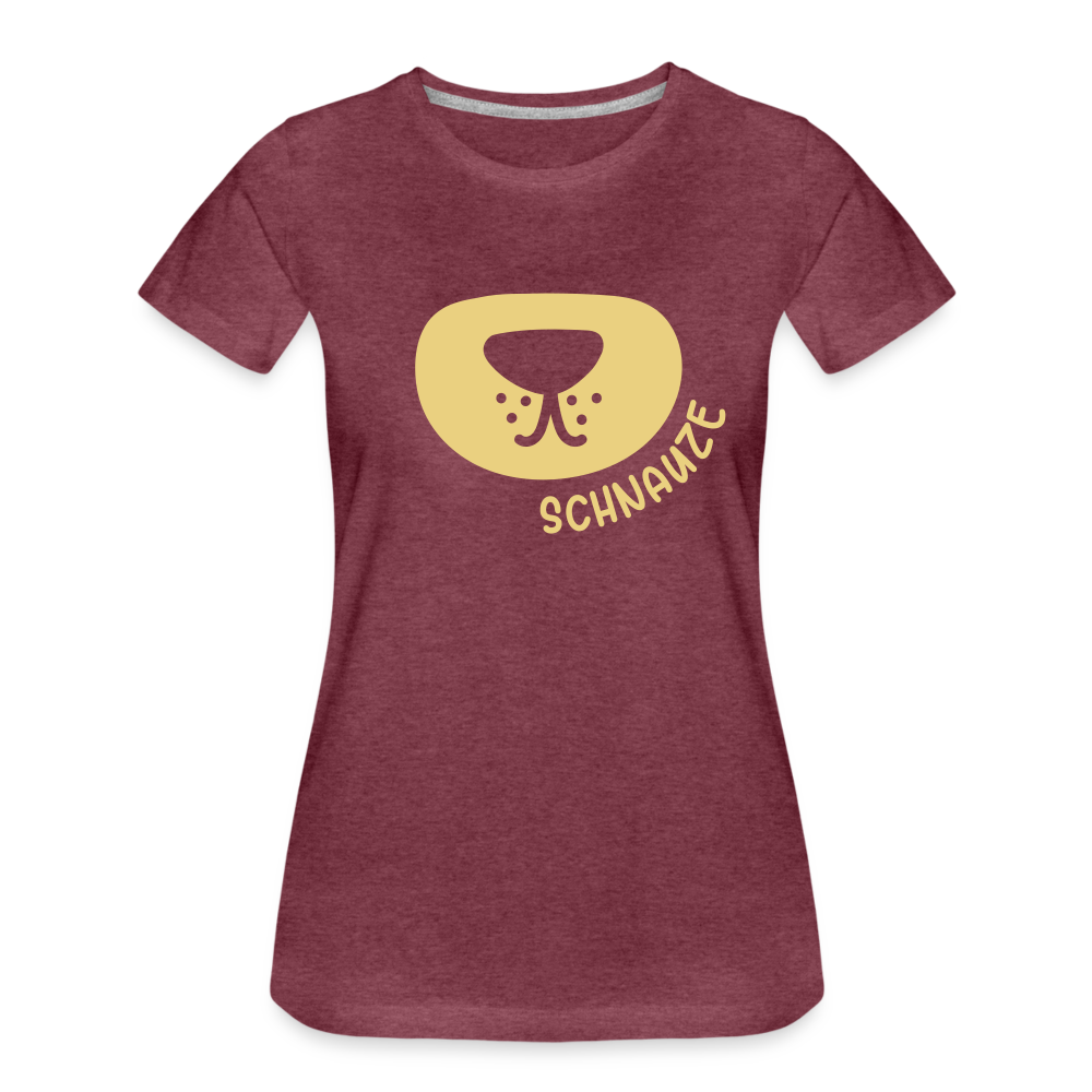 Schnauze - Frauen Premium T-Shirt - heather burgundy