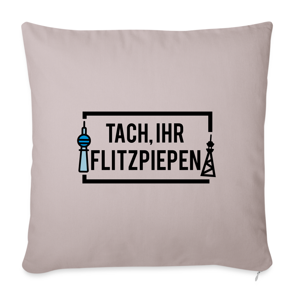 Tach ihr Flitzpiepen - Sofakissen mit Füllung (45 x 45 cm) - light taupe