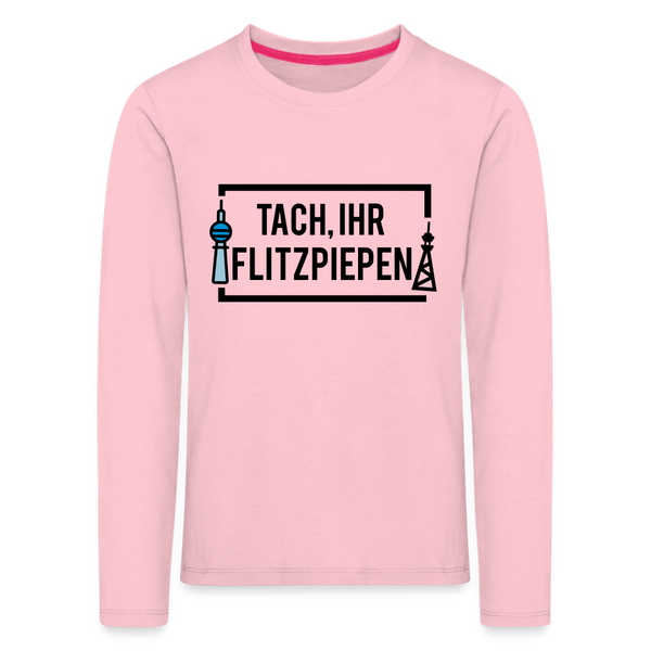 Tach ihr Flitzpiepen - Kinder Langarmshirt - rose shadow