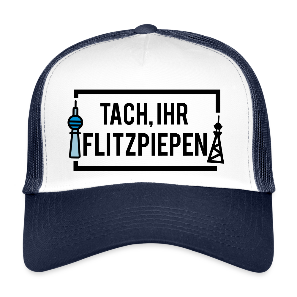 Tach ihr Flitzpiepen - Trucker Cap - white/navy