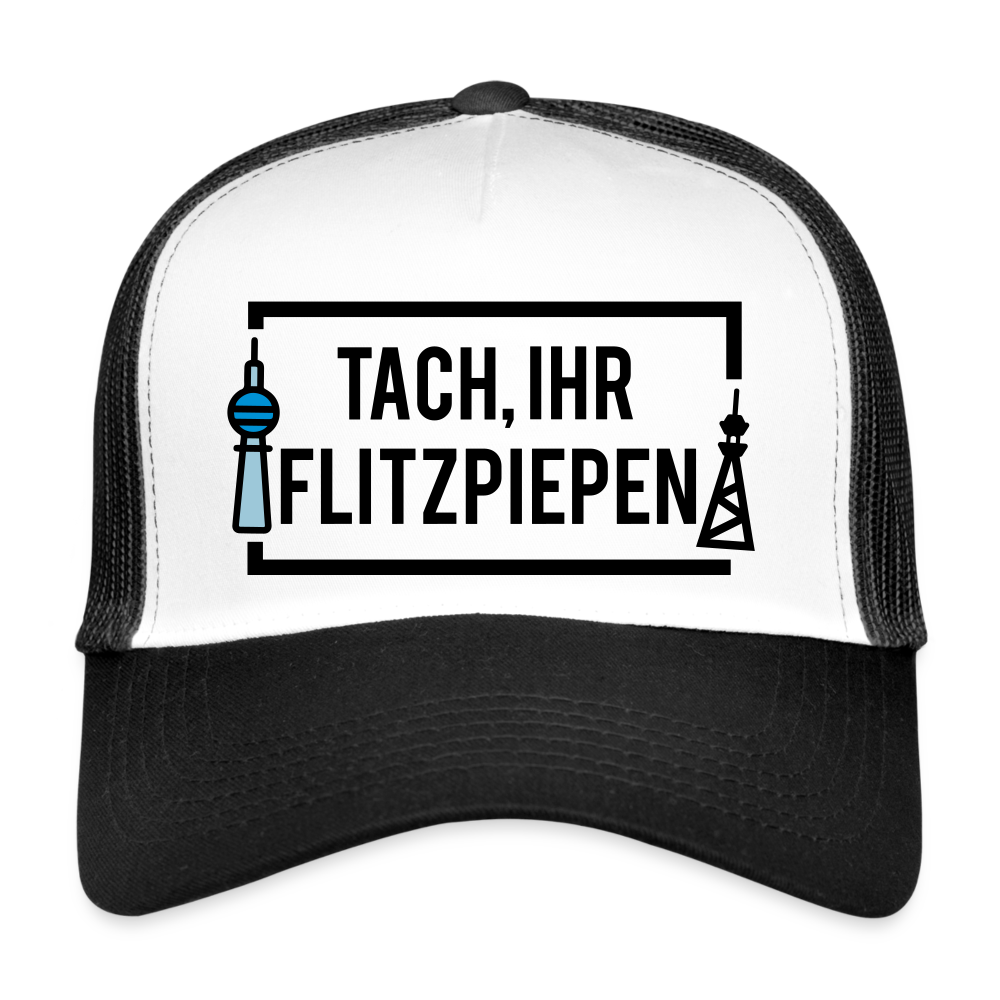 Tach ihr Flitzpiepen - Trucker Cap - white/black