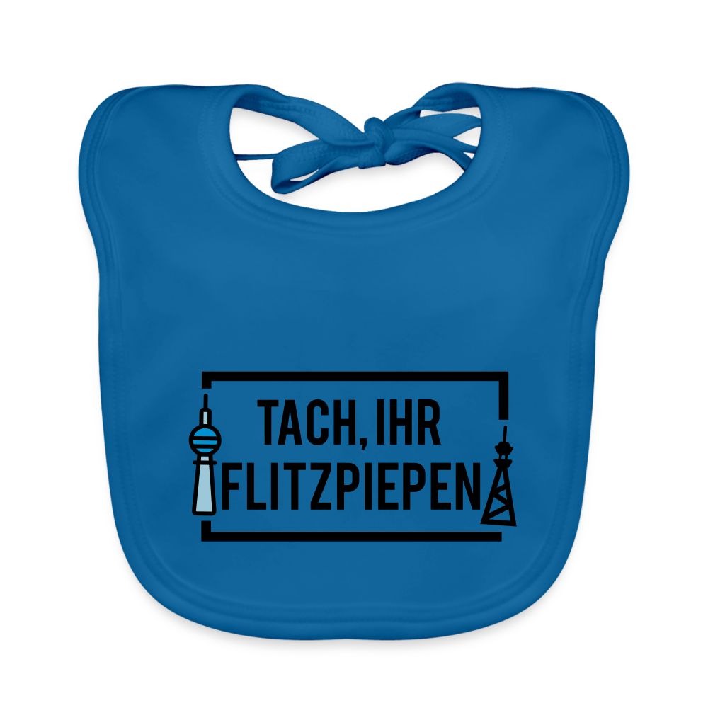 Tach ihr Flitzpiepen - Lätzchen - peacock-blue