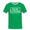 Tach ihr Flitzpiepen - weiß - Männer Ringer T-Shirt - kelly green/white