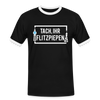 Tach ihr Flitzpiepen - weiß - Männer Ringer T-Shirt - black/white