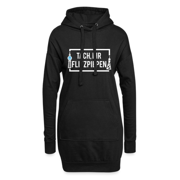 Tach ihr Flitzpiepen - Hoodie-Kleid - black