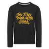 Jeh mah nich uffn Keks gelb - Kinder Langarmshirt - black