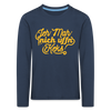 Jeh mah nich uffn Keks gelb - Kinder Langarmshirt - navy