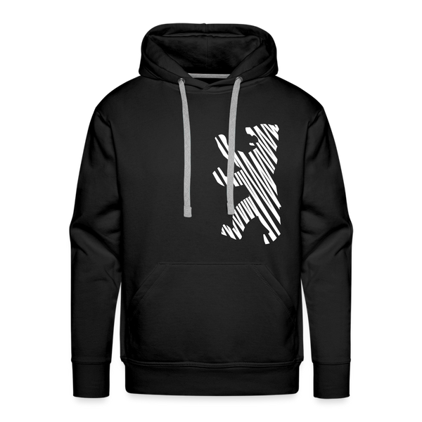 Berliner Bär im Netz - weiß - Männer Premium Hoodie - black