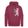 Berliner Bär im Netz - weiß - Männer Premium Hoodie - bordeaux