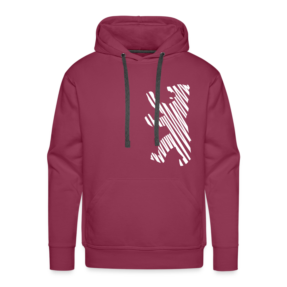 Berliner Bär im Netz - weiß - Männer Premium Hoodie - bordeaux