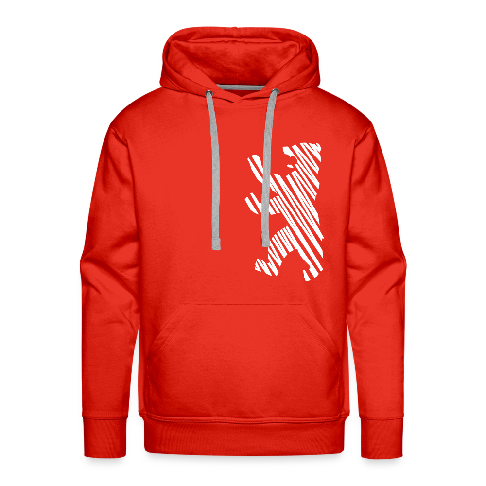 Berliner Bär im Netz - weiß - Männer Premium Hoodie - red