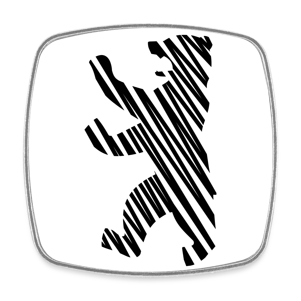 Berliner Bär im Netz - schwarz - Kühlschrankmagnet - white