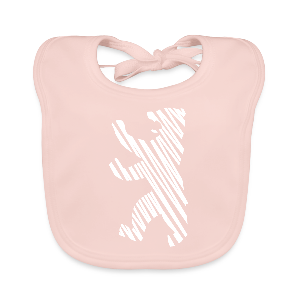 Berliner Bär im Netz - weiß - Lätzchen - rose