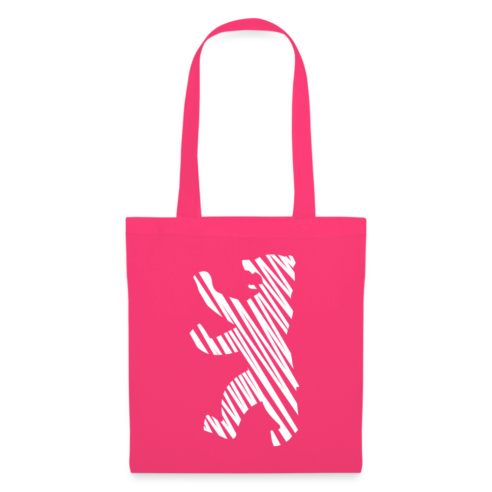 Berliner Bär im Netz - weiß - Stoffbeutel - azalea