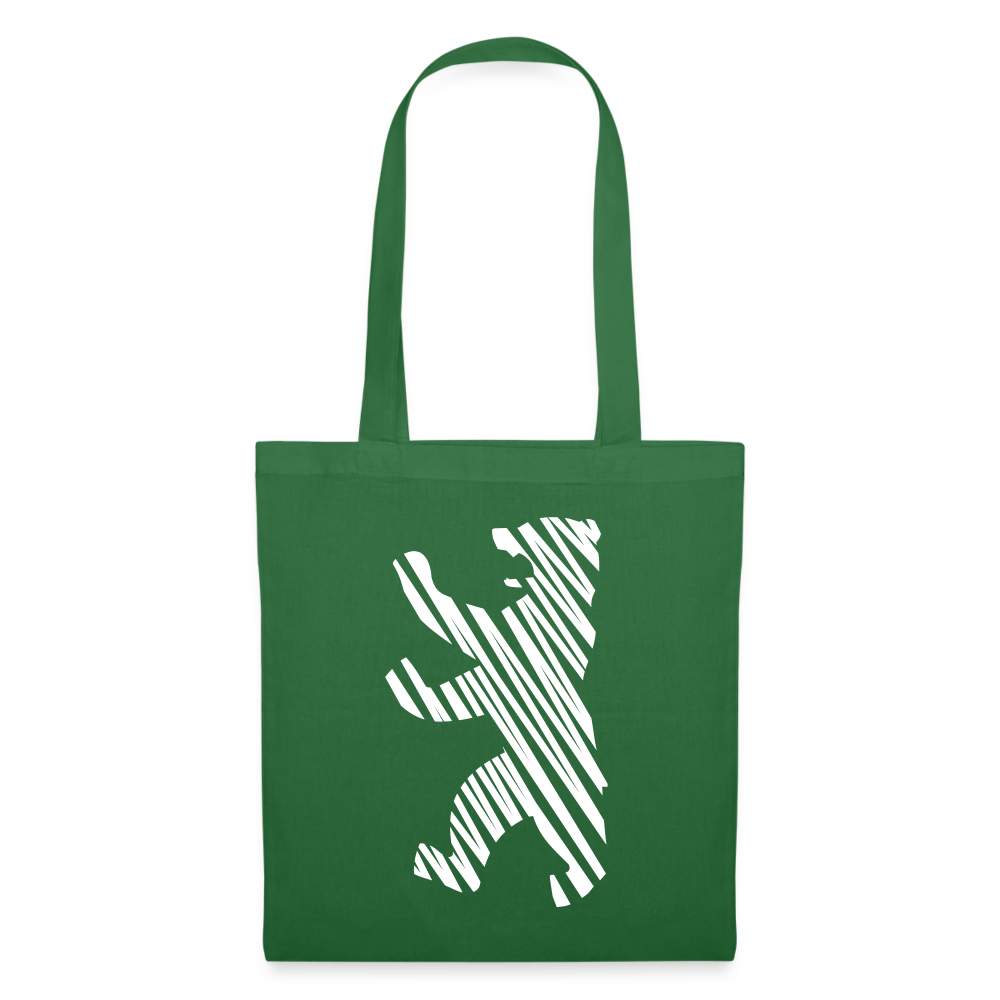 Berliner Bär im Netz - weiß - Stoffbeutel - evergreen