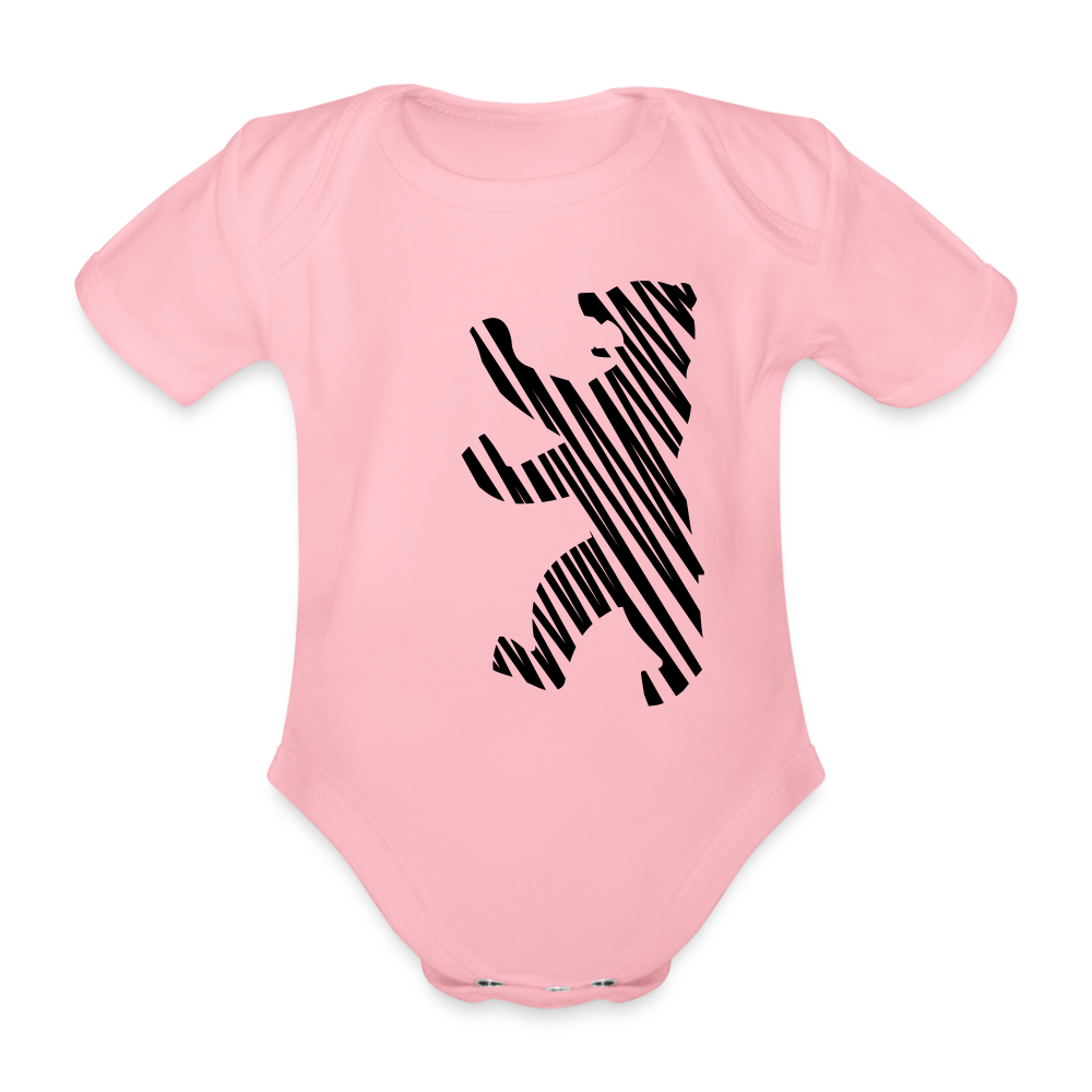 Berliner Bär im Netz - weiß - Bio-Kurzarmbody - light pink