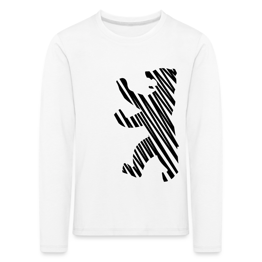 Berliner Bär im Netz - schwarz - Kinder Langarmshirt - white