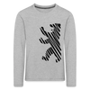 Berliner Bär im Netz - schwarz - Kinder Langarmshirt - heather grey