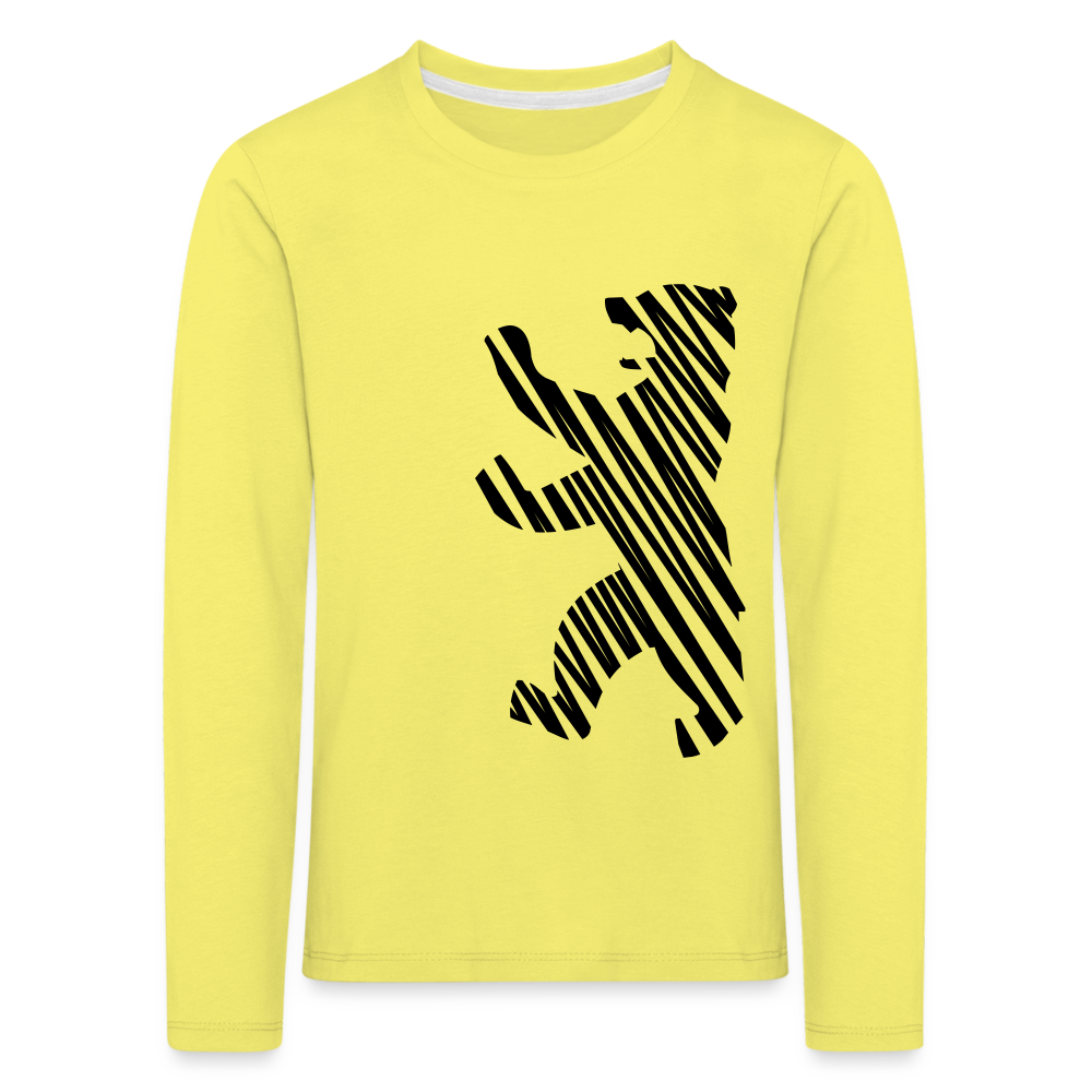 Berliner Bär im Netz - schwarz - Kinder Langarmshirt - yellow